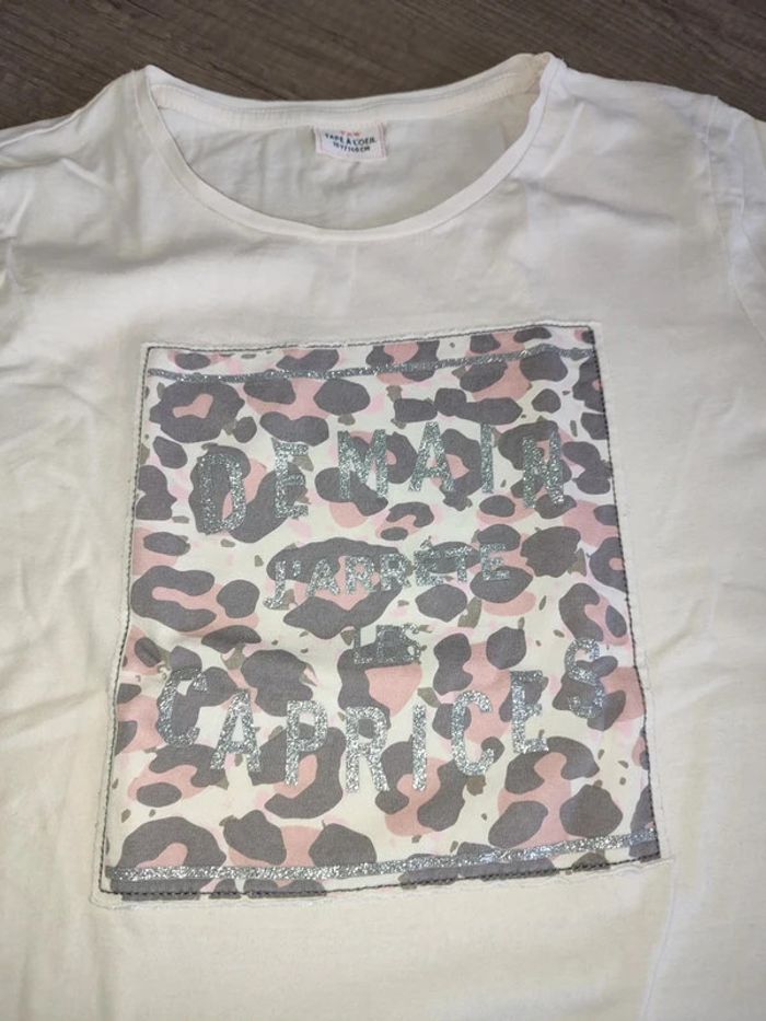 T shirt blanc 10 ans Tape à l'oeil " demain j'arrête les caprices " - photo numéro 2