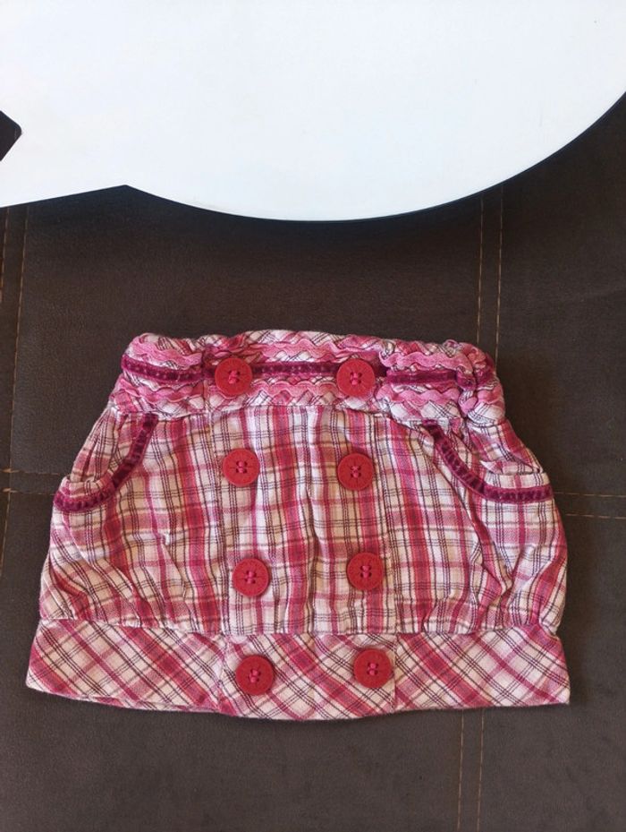 Jupe à carreaux Fille 6 mois Tao - photo numéro 2