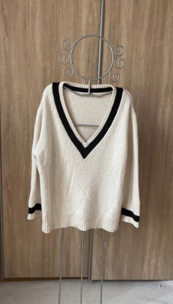 Pull blanc et noir M/L - Pimkie