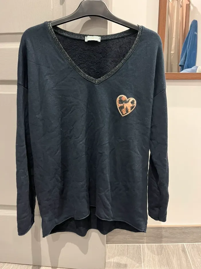Pull polaire marine