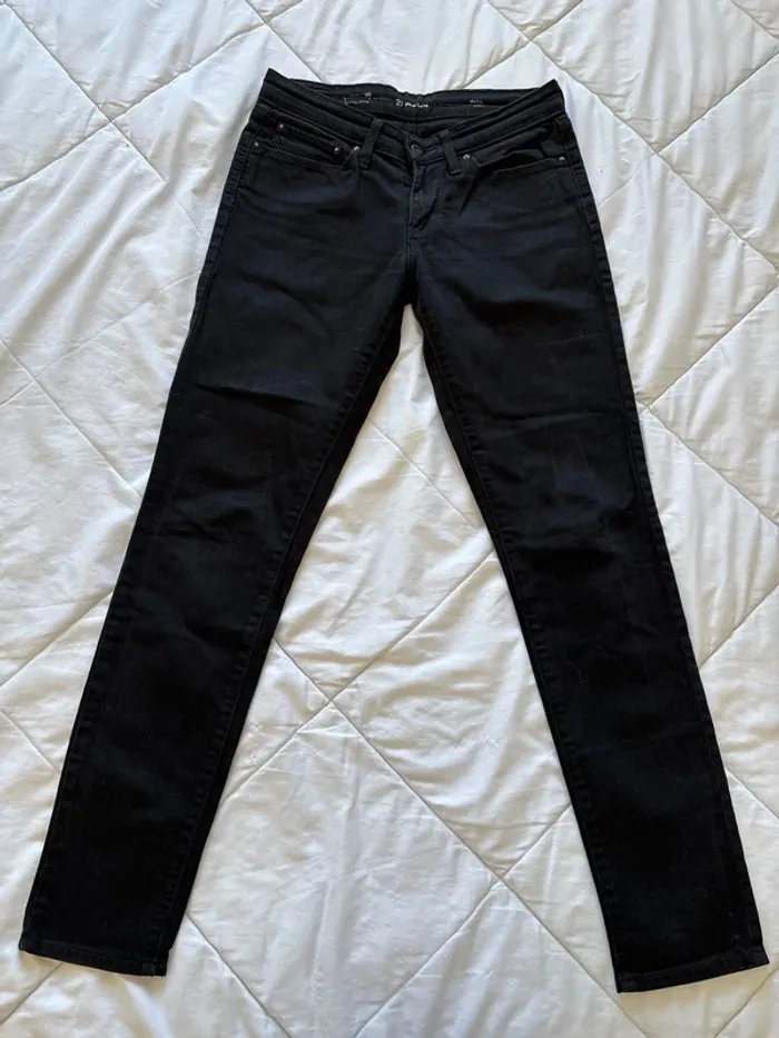 Jean levi’s noir demi curve slim skinny femme mi taille / taille basse taille S/36 L32 - photo numéro 5