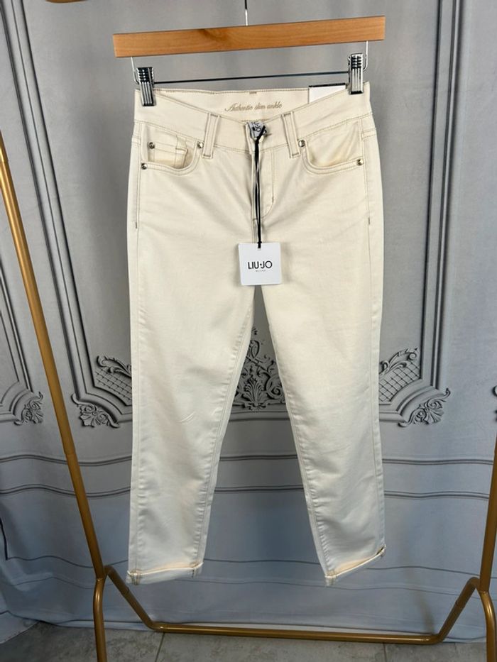 Jean slim LiuJo crème W25 L28 Neuf - photo numéro 4