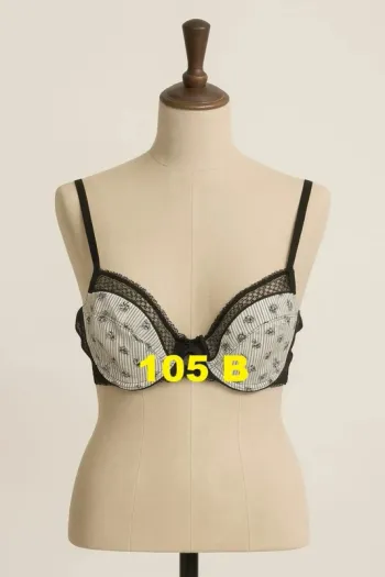 Soutien-Gorge crème motif noir avec dentelle Passionata Taille 105 B