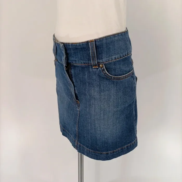 Mini jupe en jean Kookai - taille 36 - agraphe + zip - empiècements jeans A180 - photo numéro 7