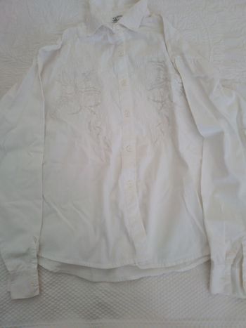 magnifique chemise blanc fleur