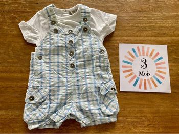 Ensemble salopette été garçon 3 mois