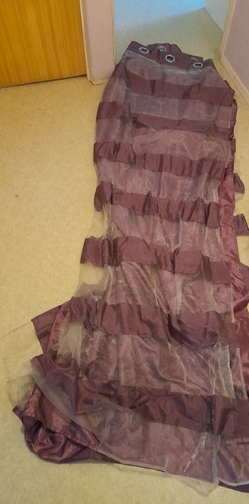 2 rideau violet avec voilage