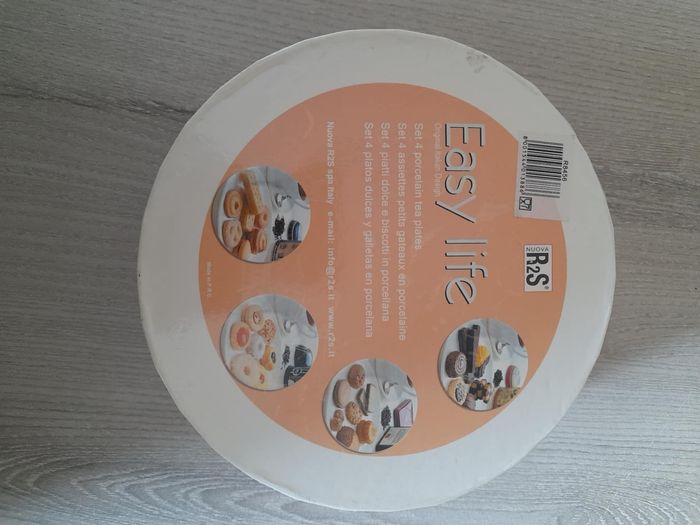 Lot de 4 assiettes pour desserts en porcelaine "Easy Life" - photo numéro 4