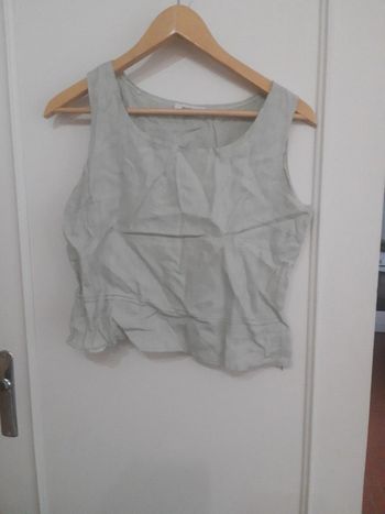Tunique en lin vert amande.KY creation
