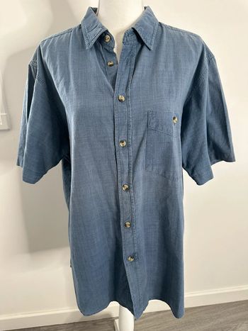 Chemise à manches courtes bleue Canda TL