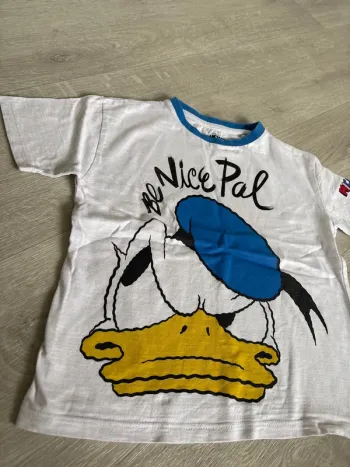 TEE shirt manches courtes 3 4 ans blanc été Donald