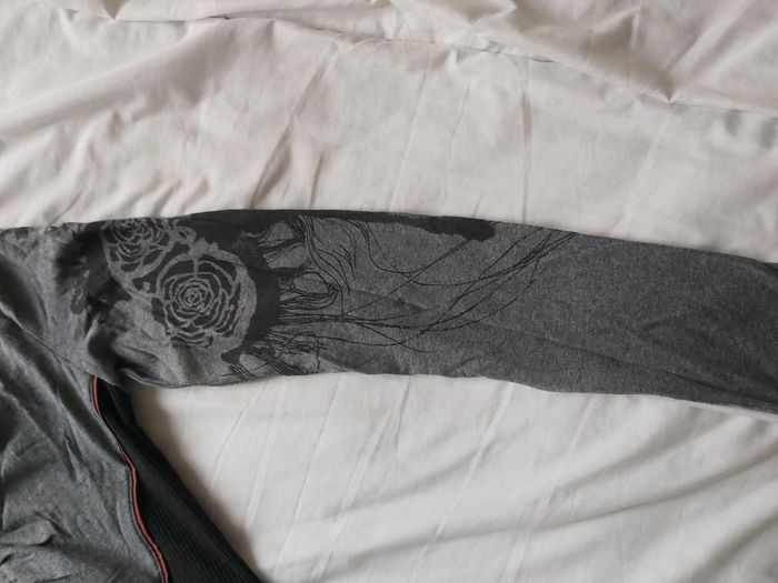 Robe cintrée grise et noire à motif T. 36 S - photo numéro 3