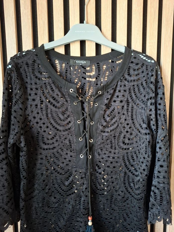 Haut blouse noire chic Moody's T 38 - photo numéro 8