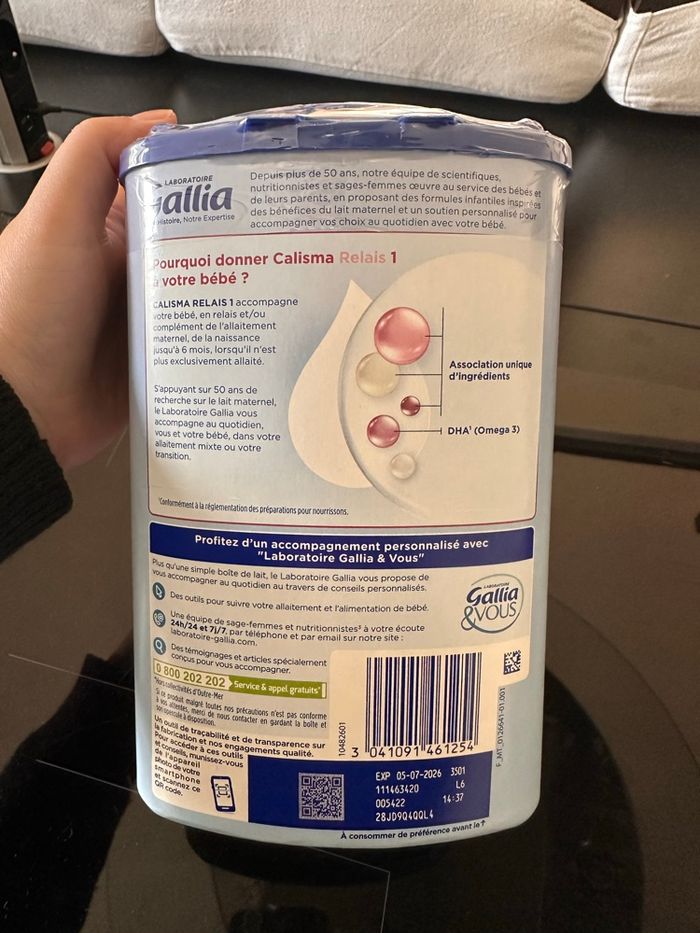 Lait en poudre Gallia relais allaitement 1 0-6 mois - photo numéro 2