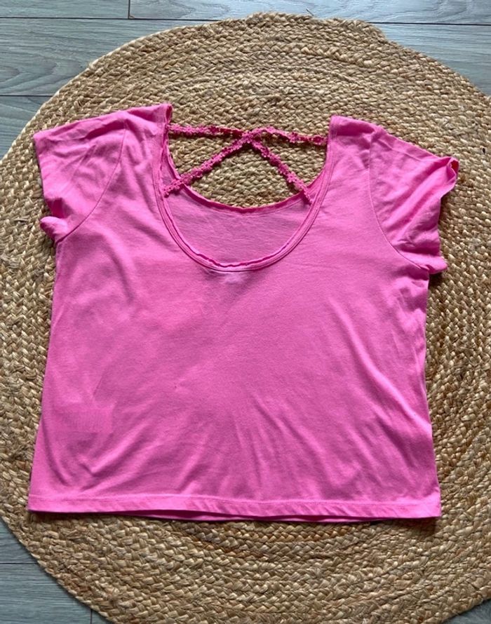 🩷 Joli T-shirt top rose femme Taille M 🩷 - photo numéro 3