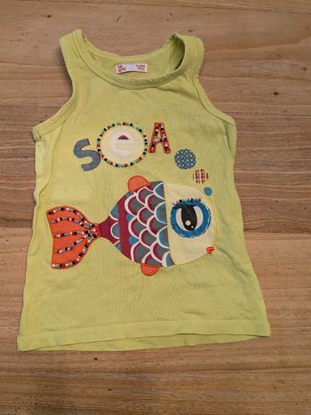 Débardeur vert anis 3 ans