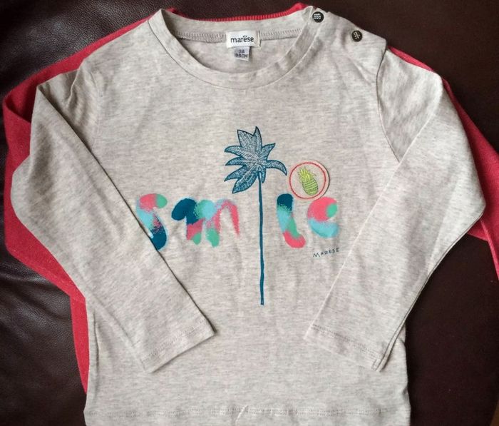 Pull et tee-shirt taille 3 ans MARÈSE neuf avec étiquettes - photo numéro 2
