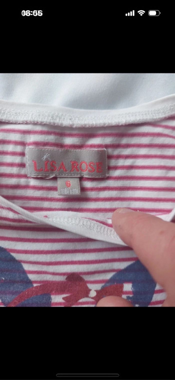 Tee shirt manches longues Lisa Rose taille 6 ans - photo numéro 3
