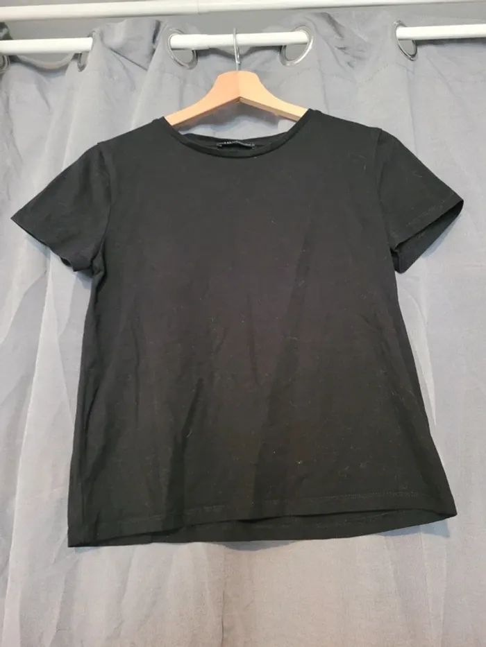 T-shirt noir zara - photo numéro 2