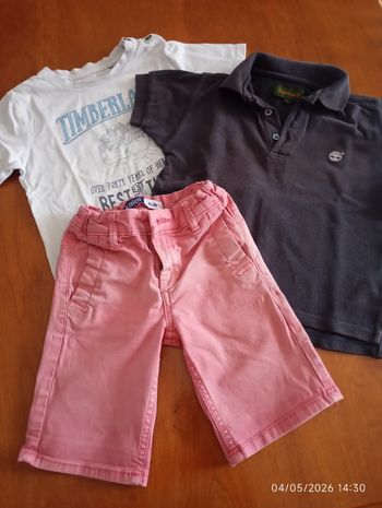 Ensemble short et 2 t-shirts Timberland 3 ans 