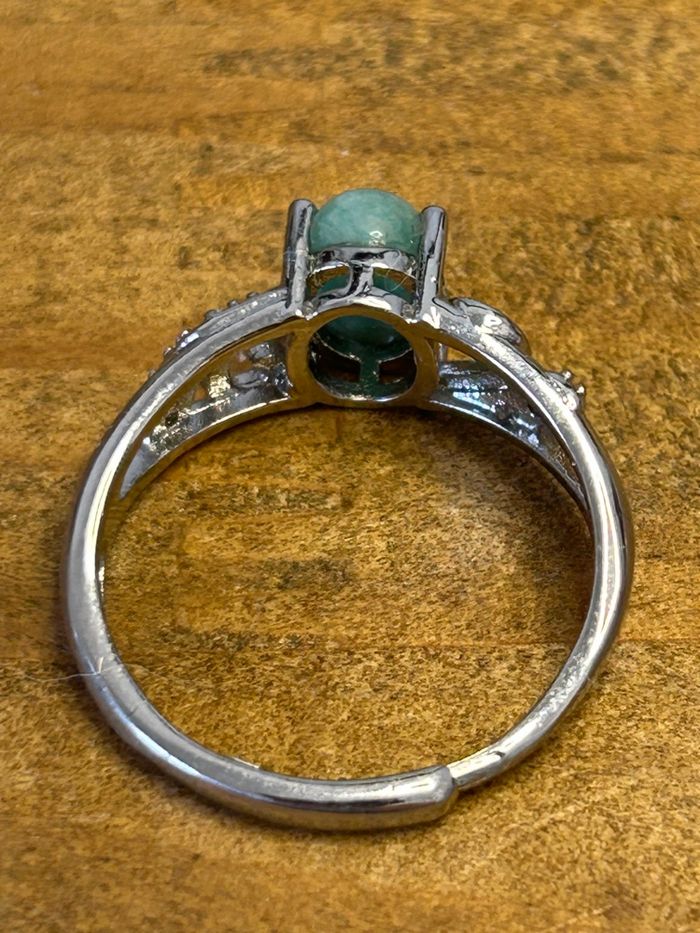Bague réglable en laiton et en amazonite – Harmonie & Confiance - photo numéro 9