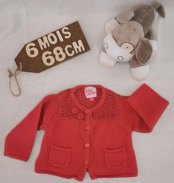 Gilet 👣  p'tites  canailles,  6mois/67cm