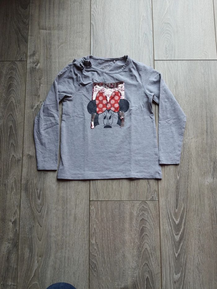 T shirt manches longues taille 5ans, Minnie - photo numéro 2