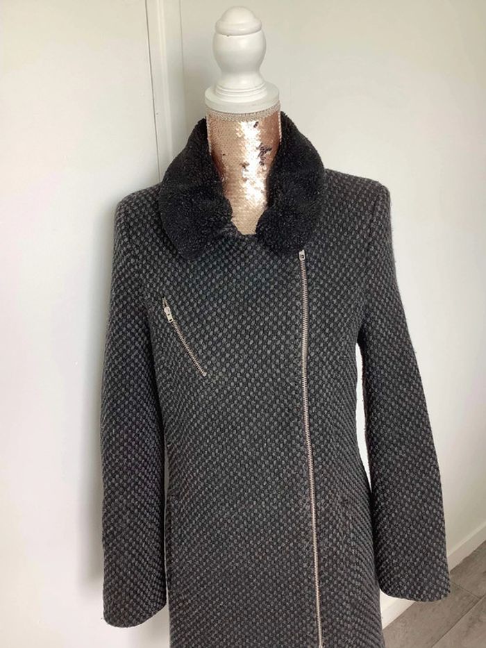 Manteau gris noir naf naf 36 - photo numéro 4