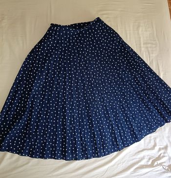 Jupe vintage plissée à pois 