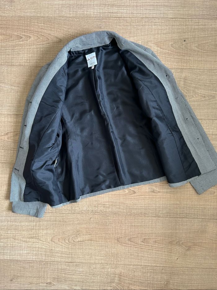 Blazer vichy noir et blanc La City taille 3 jamais porté - photo numéro 8