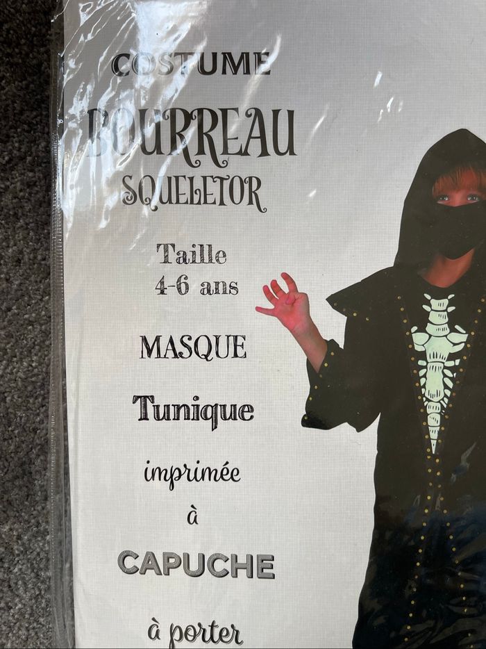 Déguisement Halloween taille 4-6 ans bourreau squeletor - photo numéro 2