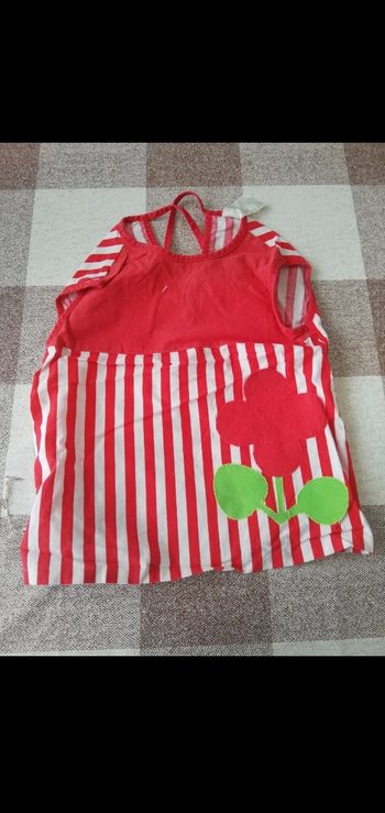 Tee shirt rayé rouge 24 mois