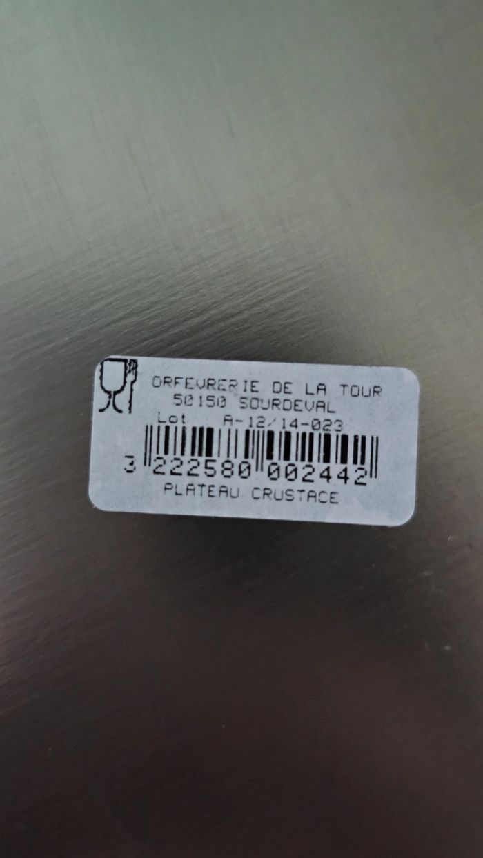Service plateau fruits de mer – Neuf scellé – Orfèvrerie de la Tour - photo numéro 2