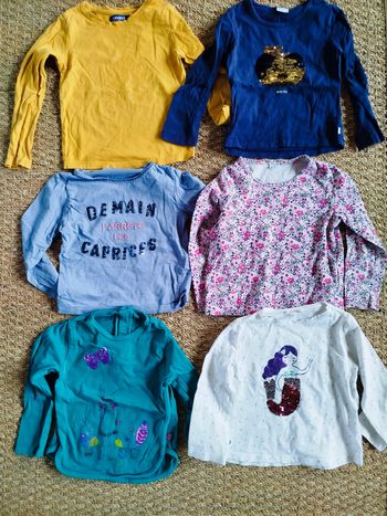 Lot tee shirts manches longues 3 ans 