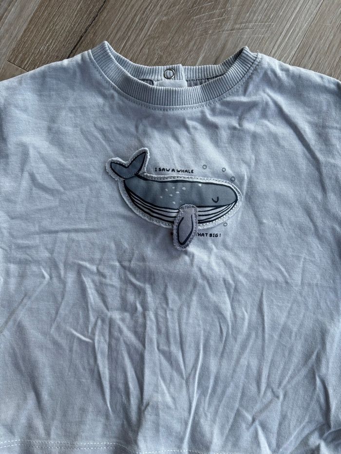 Ensemble t-shirt + pantalon garçon taille 6 mois - photo numéro 2