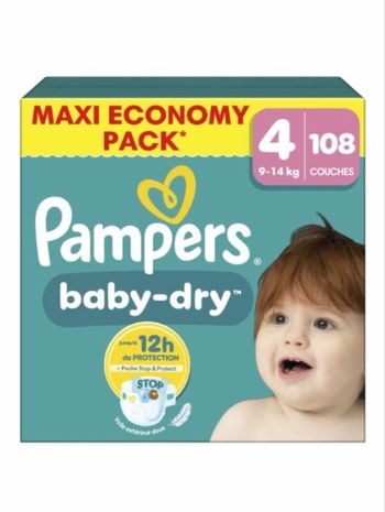 Couches Pampers baby-dry taille 4
