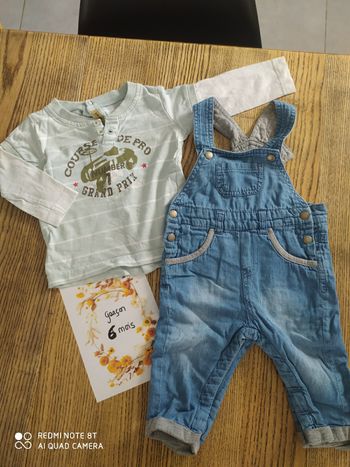 Ensemble salopette Kiabi 6 mois