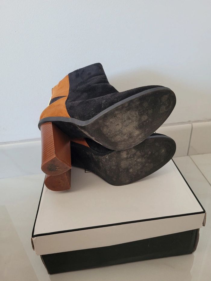 Bottines noires et marrons - photo numéro 4