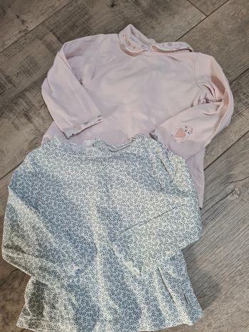 Lot 2 tee shirt col 6 mois