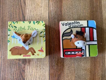Lot de 2 petits livres marionnettes
