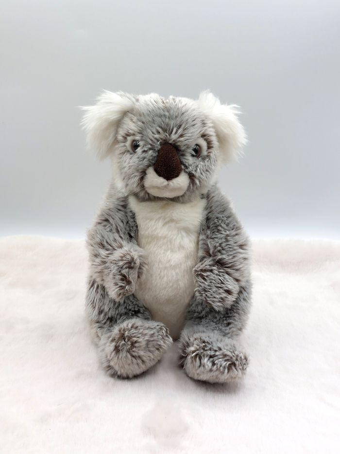 Vintage peluche koala gris blanc marron WWF 1986 World wide Fund 24 cm doudou