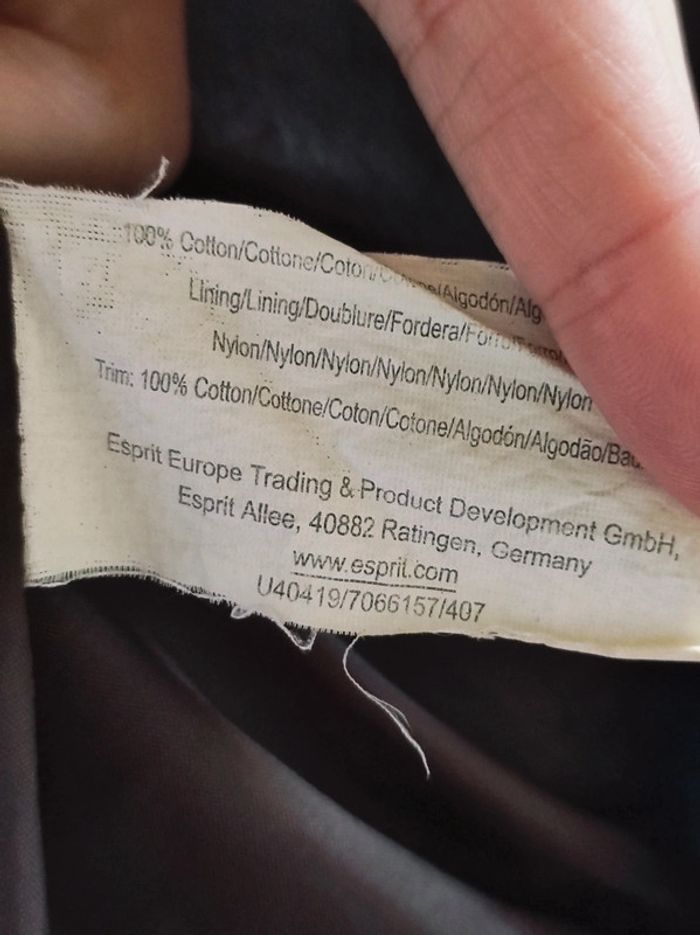 Long manteau marron y2k vintage officier/ EDC by Esprit - 38/M à 40/L - photo numéro 15