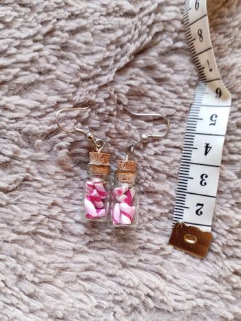 Boucle d'oreille fiole de chamallow