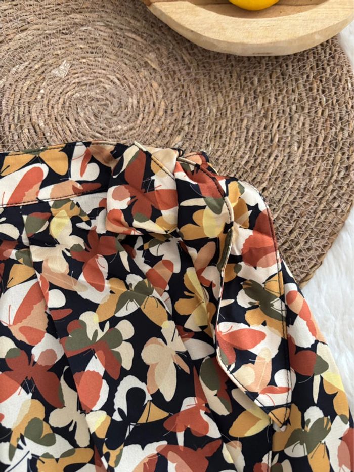 Jupe à motifs papillon orangée Molly Bracken taille L - photo numéro 2