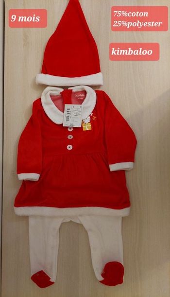 Grenouillère de Noël fille 9 mois