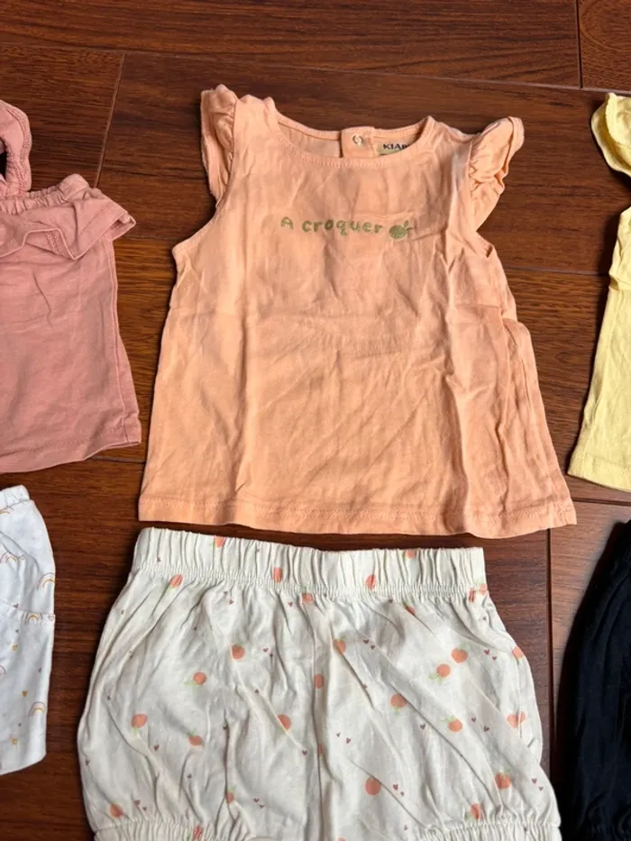 Lot 3 ensembles été bébé fille 9mois - photo numéro 3
