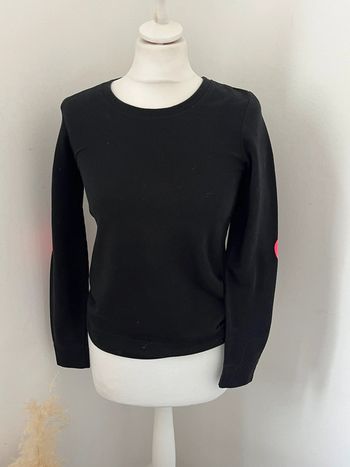 Sweat noir coeur rose undiz XS