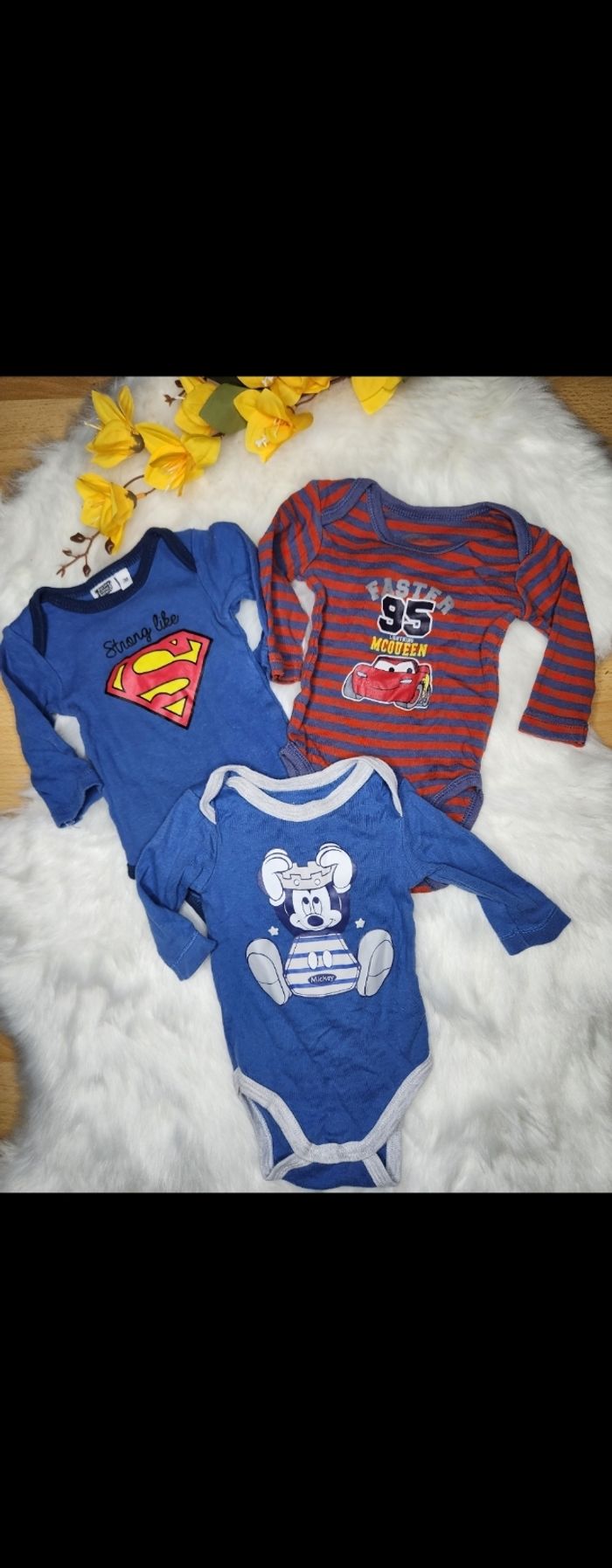 Lot de 3 bodies manche longue disney