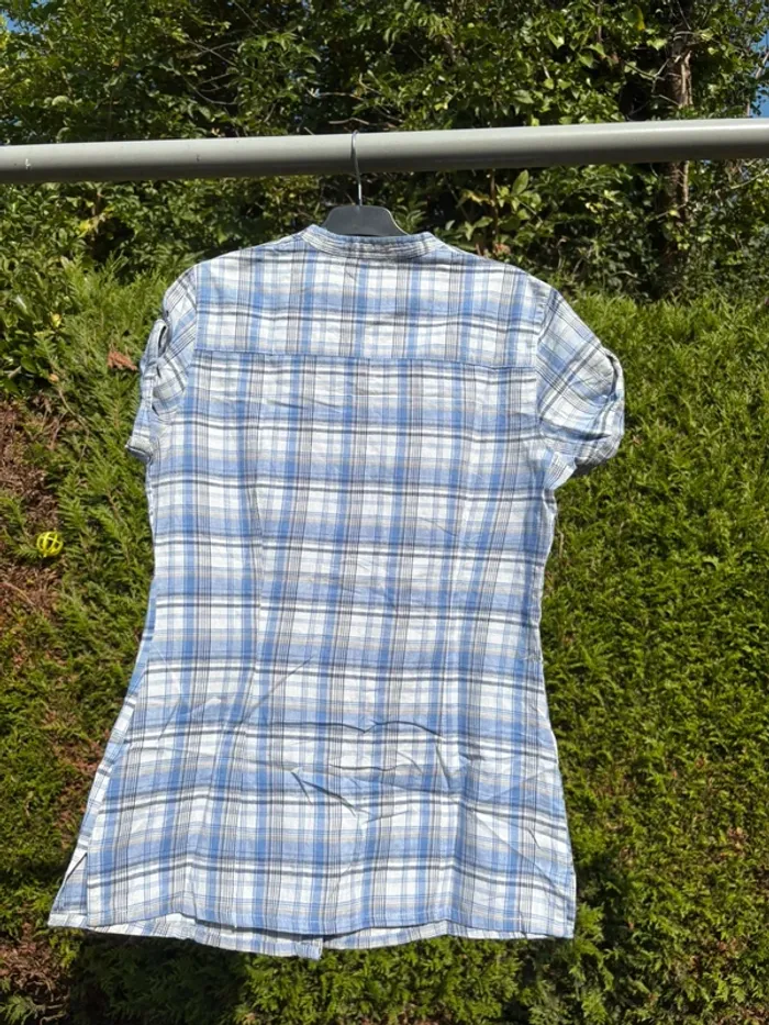 Chemise à carreaux bleus et blancs – Marque Gémo - photo numéro 2