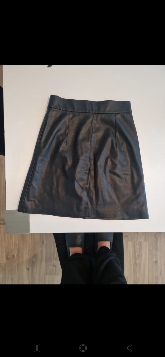 Jupe semi cuir